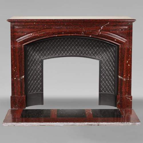 Louis XIV style Bolection mantel carved in Griotte marble