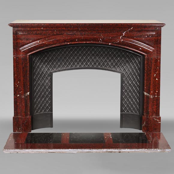 Louis XIV style Bolection mantel carved in Griotte marble Louis XIV style Bolection mantel carved in Griotte marble-0