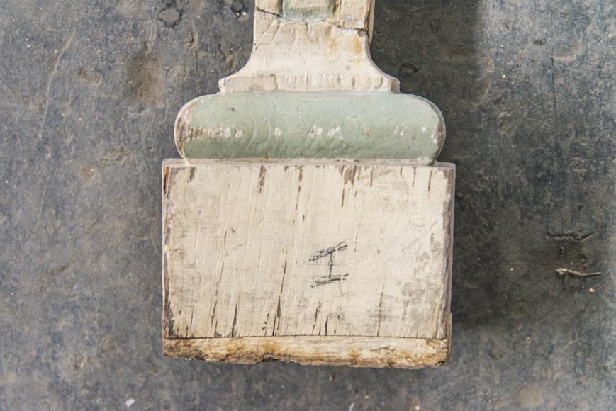 Set of painted carved wooden staircase balusters Set of painted carved wooden staircase balusters-2