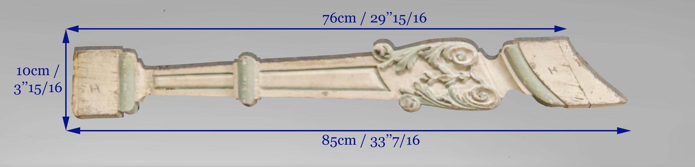 Set of painted carved wooden staircase balusters Set of painted carved wooden staircase balusters-6