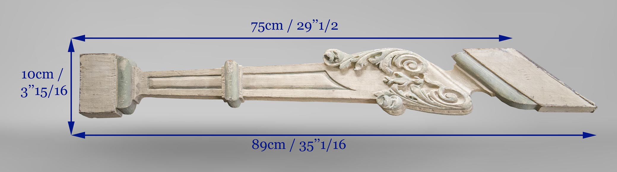 Set of painted carved wooden staircase balusters Set of painted carved wooden staircase balusters-7