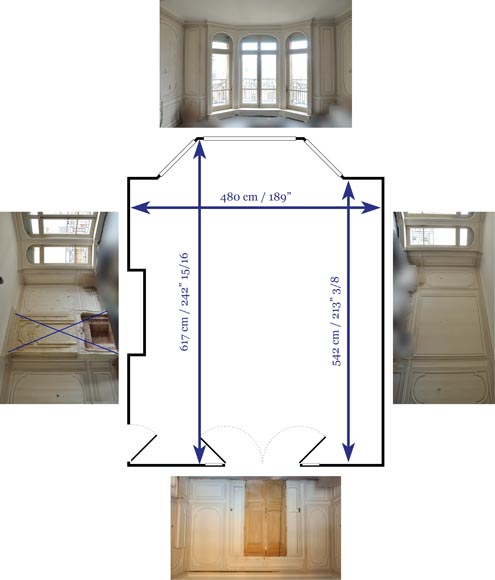 Antique paneled room Antique paneled room-16