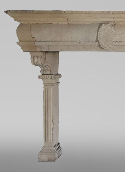 An important 17th century stone fireplace An important 17th century stone fireplace-1