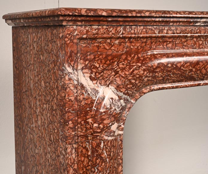 Louis XIV style mantel in red Campan marble Louis XIV style mantel in red Campan marble-4