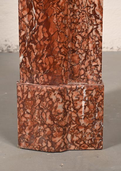 Louis XIV style mantel in red Campan marble Louis XIV style mantel in red Campan marble-8