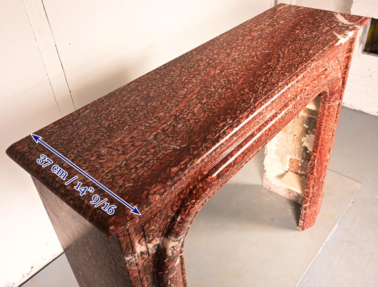 Louis XIV style mantel in red Campan marble Louis XIV style mantel in red Campan marble-9