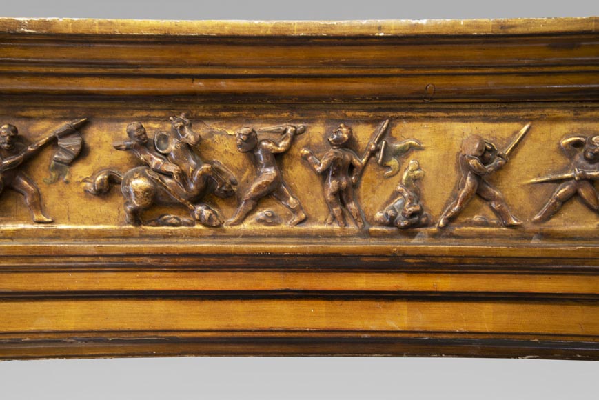 Italian 18th century fireplace in carved wood Italian 18th century fireplace in carved wood-1