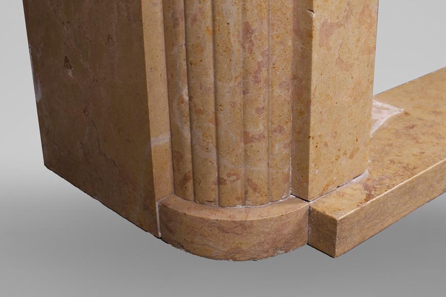 Art Deco fireplace in marble stone Art Deco fireplace in marble stone-7