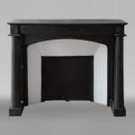 Antique Empire style fireplace in Petit Granit Belge marble