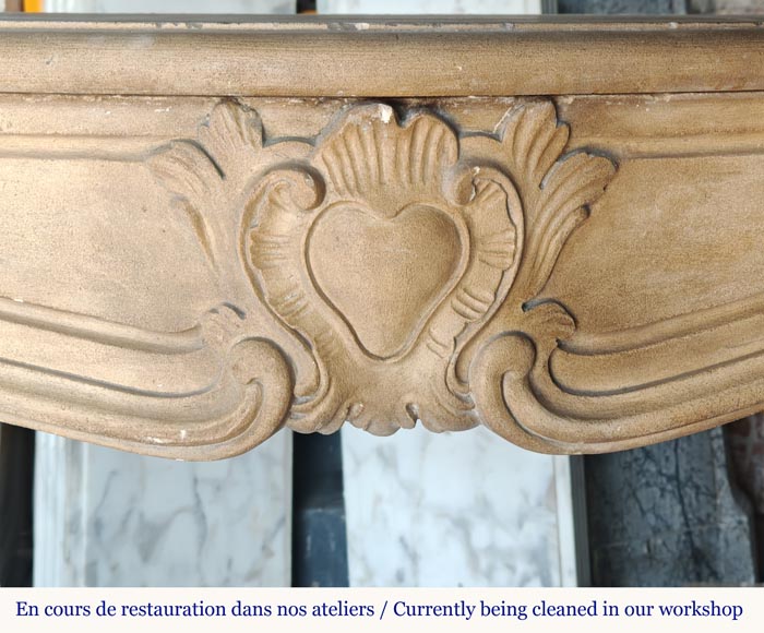Louis XV period stone mantel Louis XV period stone mantel-1