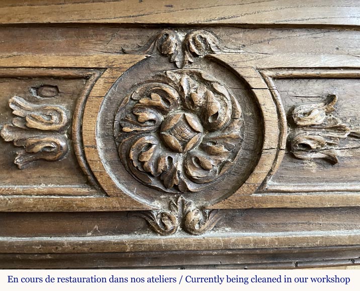 Louis XVI period mantel in oak-2