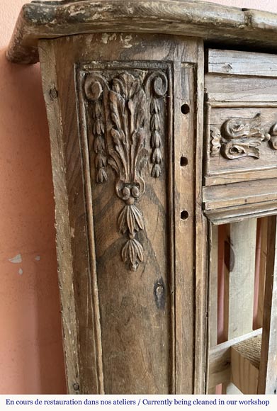 Louis XVI period mantel in oak Louis XVI period mantel in oak-4
