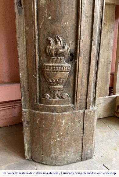 Louis XVI period mantel in oak Louis XVI period mantel in oak-6