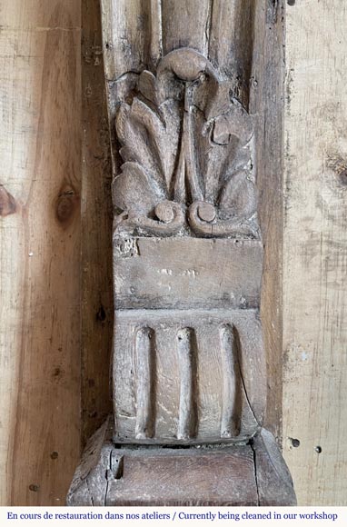 Antique Louis XV period mantel in wood, richly sculpted Antique Louis XV period mantel in wood, richly sculpted-8