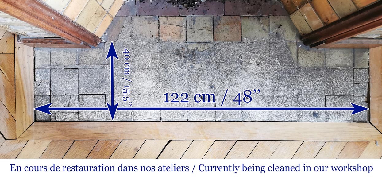 Gentil & Bourdet (attributed to), Antique Art Nouveau oak and stoneware mantel Gentil & Bourdet (attributed to), Antique Art Nouveau oak and stoneware mantel-11