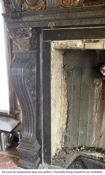 Remarkable and monumental Flemish Neo-Renaissance style fireplace, second half of the 19th century Remarkable and monumental Flemish Neo-Renaissance style fireplace, second half of the 19th century-6