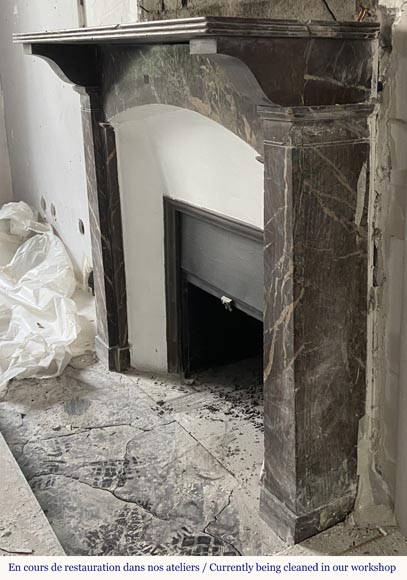 Napoleon III style fireplace in Campan marble with modillions Napoleon III style fireplace in Campan marble with modillions-5