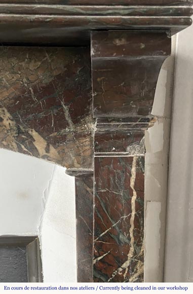 Napoleon III style fireplace in Campan marble with modillions Napoleon III style fireplace in Campan marble with modillions-6
