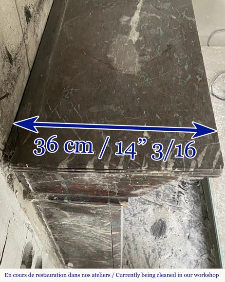 Napoleon III style fireplace in Campan marble with modillions Napoleon III style fireplace in Campan marble with modillions-8