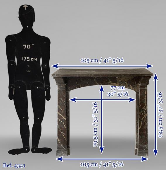 Napoleon III style fireplace in Campan marble with modillions Napoleon III style fireplace in Campan marble with modillions-9
