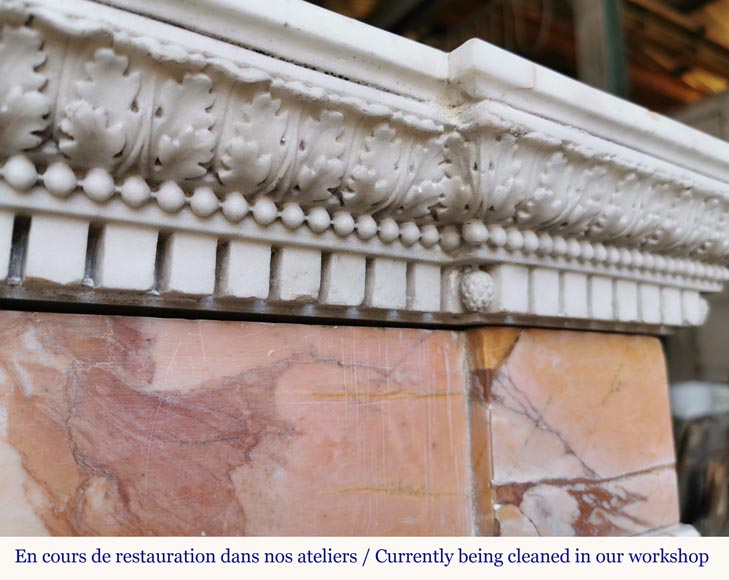 Beautiful Louis XVI period fireplace with detached columns Beautiful Louis XVI period fireplace with detached columns-3