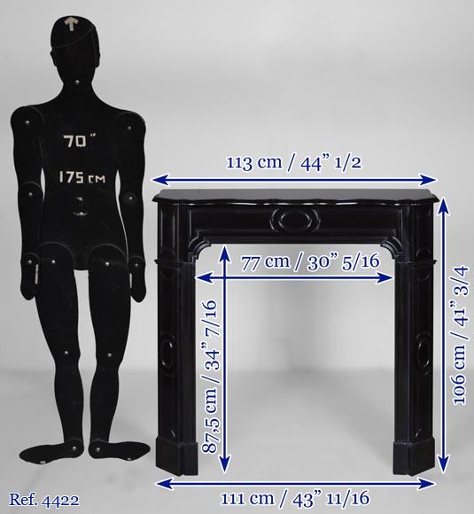 Pompadour model mantel in Belgium black marble Pompadour model mantel in Belgium black marble-9