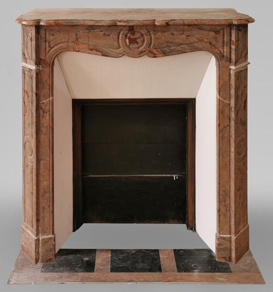 Small Pompadour model fireplace in Enjugerais marble Small Pompadour model fireplace in Enjugerais marble-0