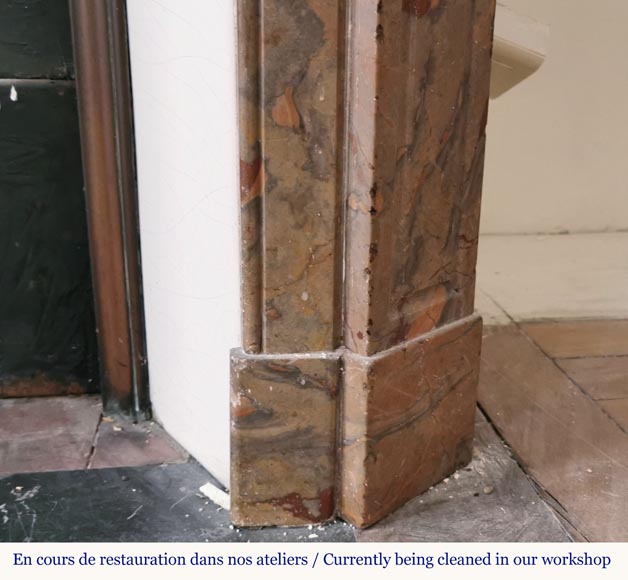 Small Pompadour model fireplace in Enjugerais marble Small Pompadour model fireplace in Enjugerais marble-7