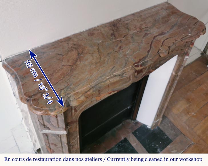 Small Pompadour model fireplace in Enjugerais marble Small Pompadour model fireplace in Enjugerais marble-8