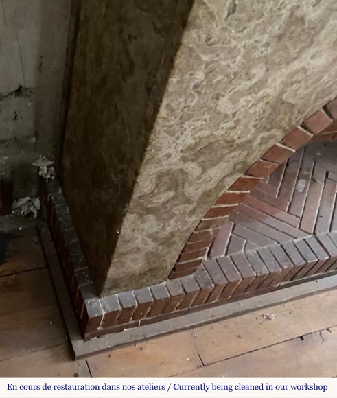 Small Art Deco style fireplace in Lunel marble Small Art Deco style fireplace in Lunel marble-4