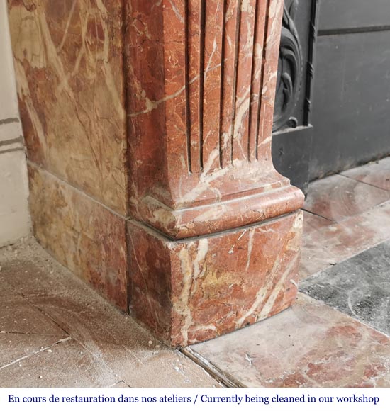 Louis XV style fireplace in Breche de Saint-Maximin marble Louis XV style fireplace in Breche de Saint-Maximin marble-6
