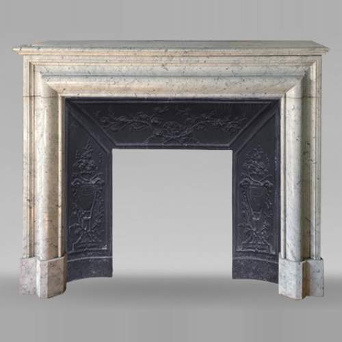 Louis XIV style fireplace in Carrara marble