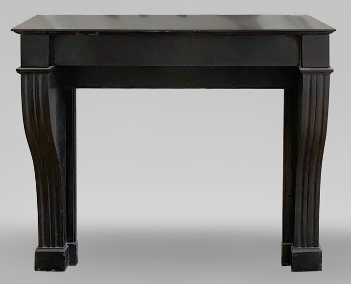 Small Louis Philippe mantel in Noir Fin of Belgique marble Small Louis Philippe mantel in Noir Fin of Belgique marble-0
