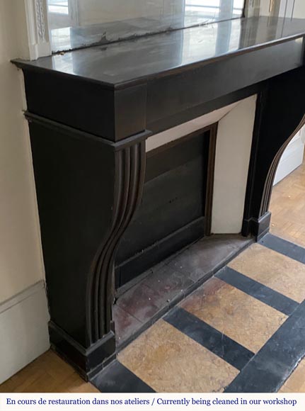 Small Louis Philippe mantel in Noir Fin of Belgique marble Small Louis Philippe mantel in Noir Fin of Belgique marble-1