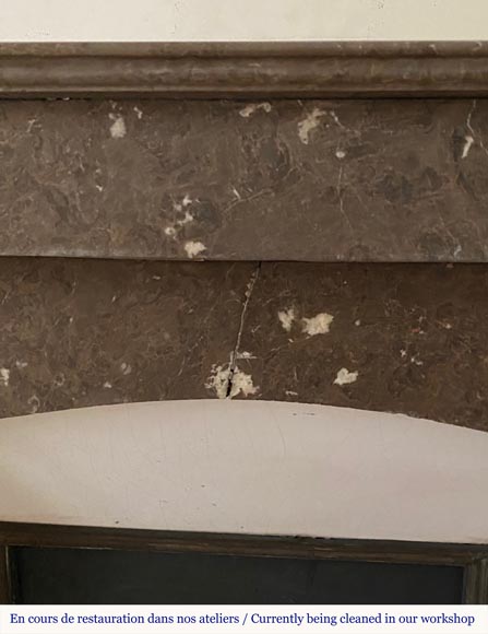 Louis Philippe mantel in Champlain black marble Louis Philippe mantel in Champlain black marble-1