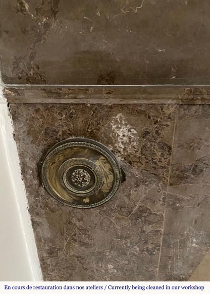 Louis Philippe mantel in Champlain black marble Louis Philippe mantel in Champlain black marble-4