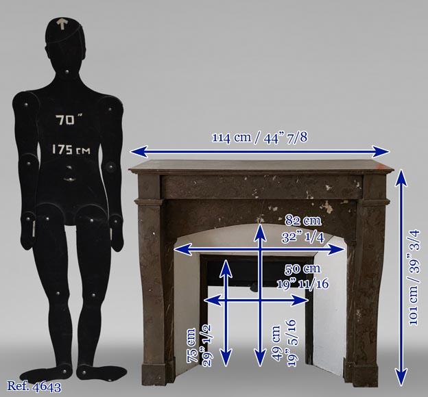 Louis Philippe mantel in Champlain black marble Louis Philippe mantel in Champlain black marble-8