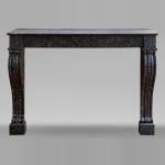 Louis Philippe style mantel in Grey Saint-Anne marble