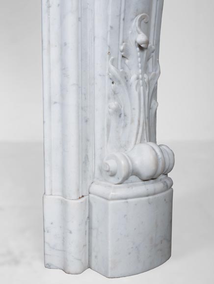 Louis XV style fireplace in Carrara marble Louis XV style fireplace in Carrara marble-14
