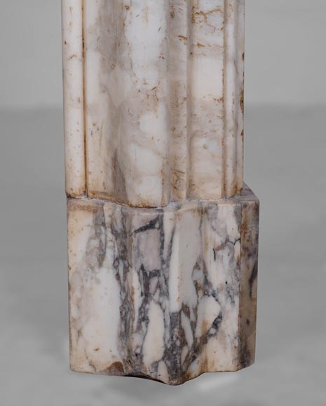 Small Louis XV period mantel in Violet Breccia marble Small Louis XV period mantel in Violet Breccia marble-8