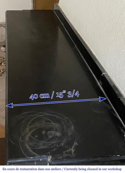 Napoléon III mantel in Red Griotte marble and Belgium black marble with composite columns Napoléon III mantel in Red Griotte marble and Belgium black marble with composite columns-10