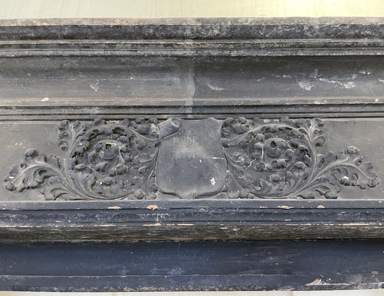 Antique Neo-gothic style wood and cardboard fireplace Antique Neo-gothic style wood and cardboard fireplace-1