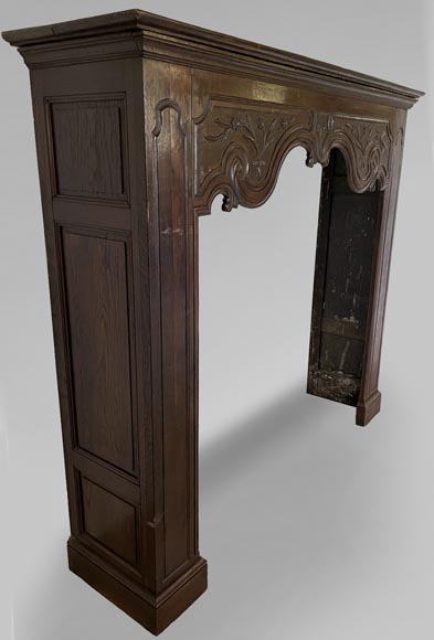 Large Louis XV style wooden fireplace Large Louis XV style wooden fireplace-3