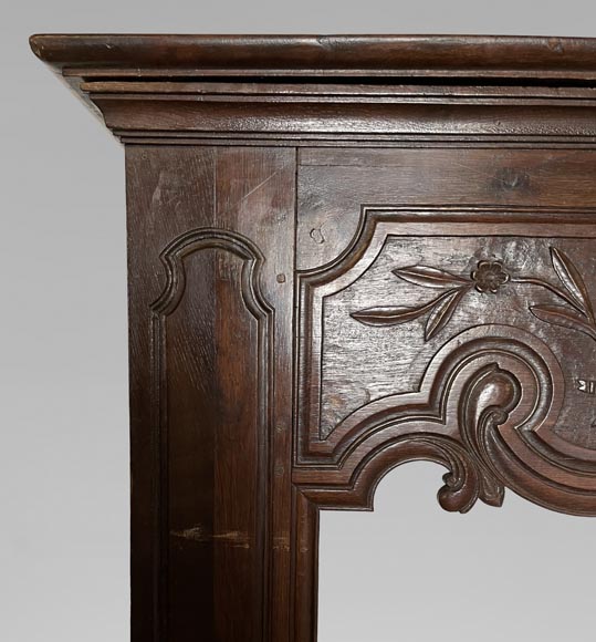 Large Louis XV style wooden fireplace Large Louis XV style wooden fireplace-5