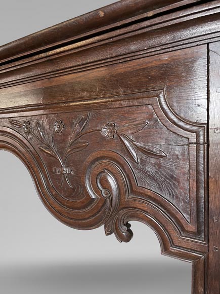 Large Louis XV style wooden fireplace Large Louis XV style wooden fireplace-9