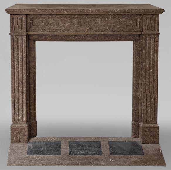 Louis XVI style fireplace in Lunel marble Louis XVI style fireplace in Lunel marble-0