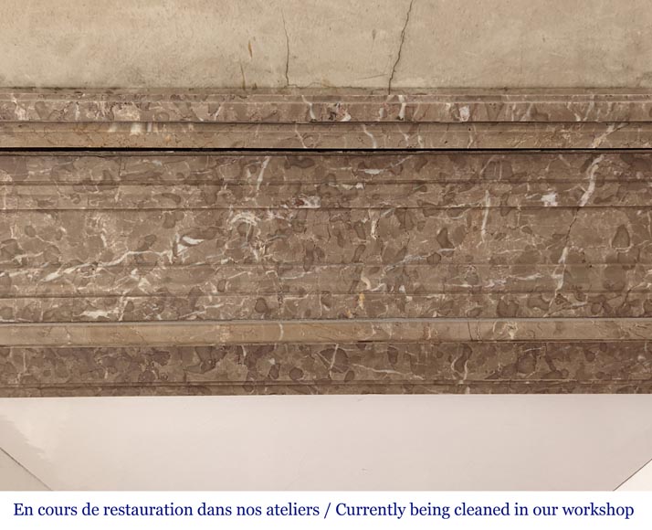 Louis XVI style fireplace in Lunel marble Louis XVI style fireplace in Lunel marble-1