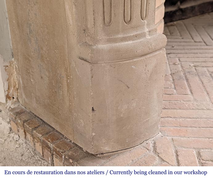 Large Louis XV style stone fireplace Large Louis XV style stone fireplace-5