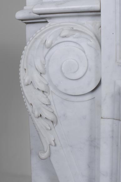 Napoleon III style mantel in Carrara marble Napoleon III style mantel in Carrara marble-6