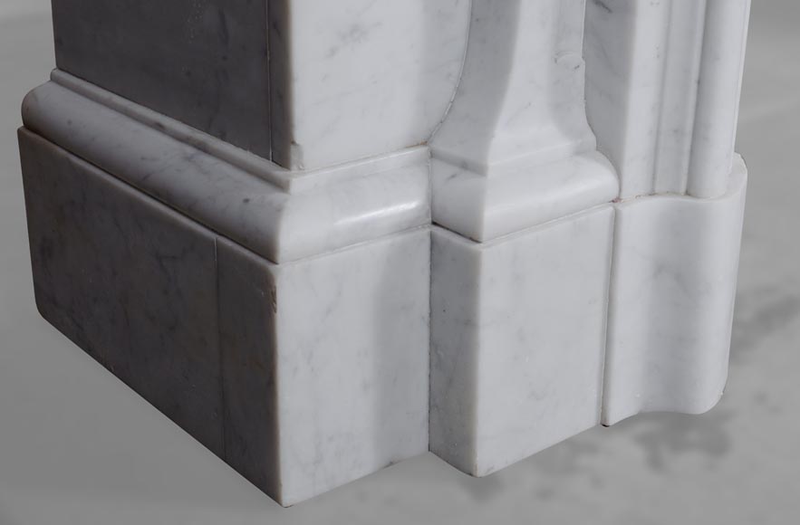 Napoleon III style mantel in Carrara marble Napoleon III style mantel in Carrara marble-8